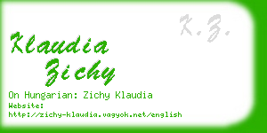 klaudia zichy business card